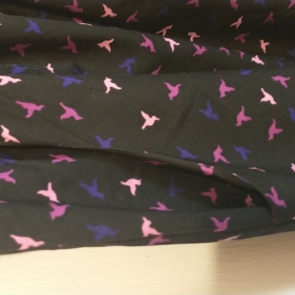 Angie size S black short sleeve dress w/ pink pattern and criss cross open back - Picture 3 of 5